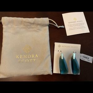 Kendra Scott Maize dark teal with gold
